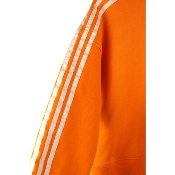 Adidas ORIGINALS 3-Stripes Adicolor Short Pullover Hoodie in Orange - Size Small - Picture 6 of 11